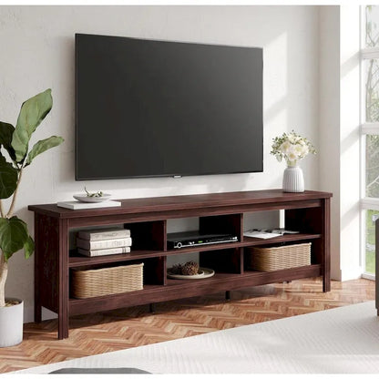 TV Stand for 75 Inch TV, Wood Entertainment Center with Storage, 70