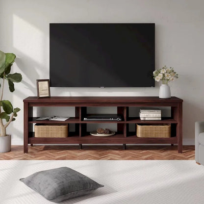 TV Stand for 75 Inch TV, Wood Entertainment Center with Storage, 70