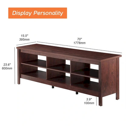 TV Stand for 75 Inch TV, Wood Entertainment Center with Storage, 70