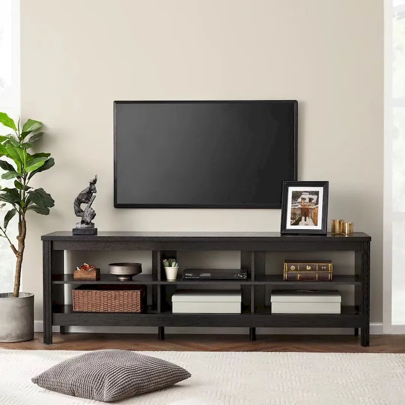 TV Stand for 75 Inch TV, Wood Entertainment Center with Storage, 70