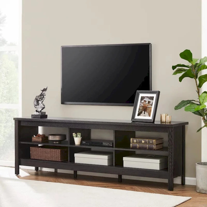 TV Stand for 75 Inch TV, Wood Entertainment Center with Storage, 70