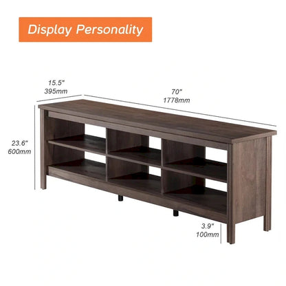TV Stand for 75 Inch TV, Wood Entertainment Center with Storage, 70