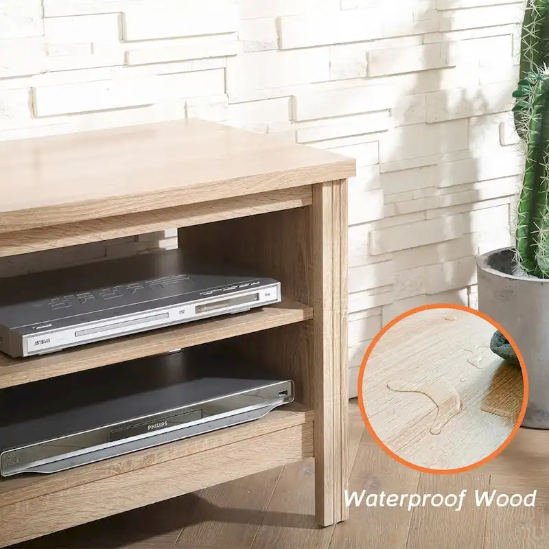 TV Stand for 75 Inch TV, Wood Entertainment Center with Storage, 70