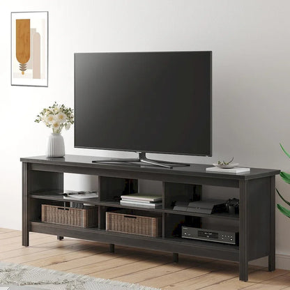 TV Stand for 75 Inch TV, Wood Entertainment Center with Storage, 70