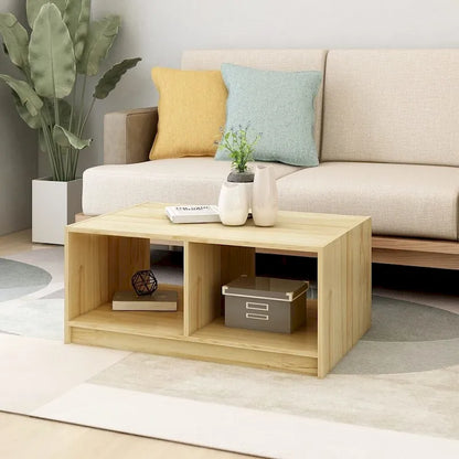 vidaXL Solid Pinewood Coffee Table 29.5x13.2 Couch End Table Multi Colors - 29.5 x 19.7 x 13.2