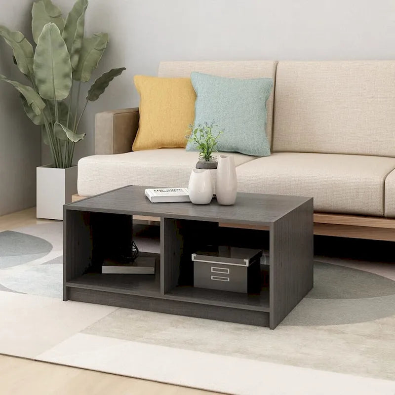 vidaXL Solid Pinewood Coffee Table 29.5x13.2 Couch End Table Multi Colors - 29.5 x 19.7 x 13.2