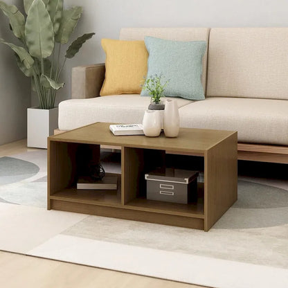 vidaXL Solid Pinewood Coffee Table 29.5x13.2 Couch End Table Multi Colors - 29.5 x 19.7 x 13.2