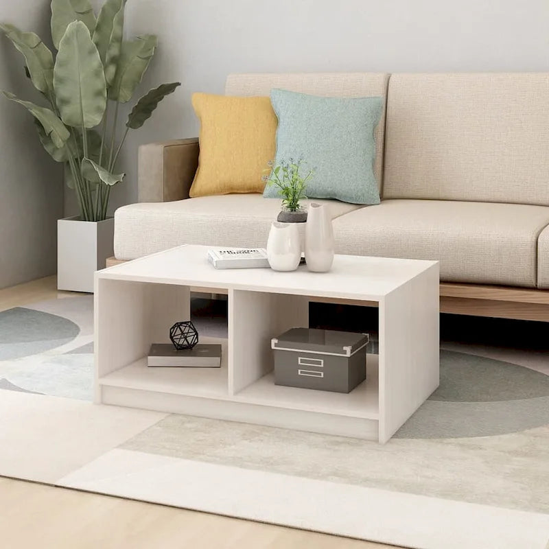 vidaXL Solid Pinewood Coffee Table 29.5x13.2 Couch End Table Multi Colors - 29.5 x 19.7 x 13.2