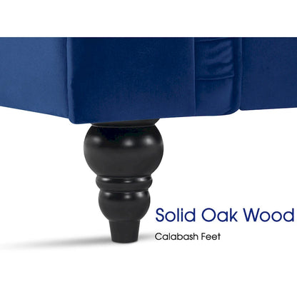 Ivinta Small Office Sofa, Velvet Tufting Chesterfield Sofa, Mid Century Vintage Couch