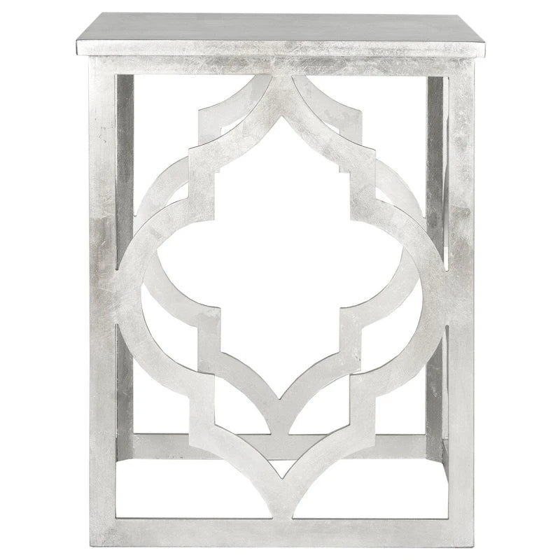 SAFAVIEH Grayce Trellis Silver Leaf End Table. - 19 W x 19 D x 23 H - 19Wx19Dx23H