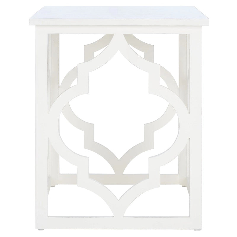 SAFAVIEH Grayce Trellis Silver Leaf End Table. - 19 W x 19 D x 23 H - 19Wx19Dx23H