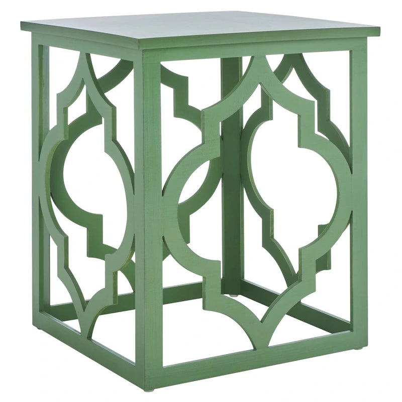 SAFAVIEH Grayce Trellis Silver Leaf End Table. - 19 W x 19 D x 23 H - 19Wx19Dx23H