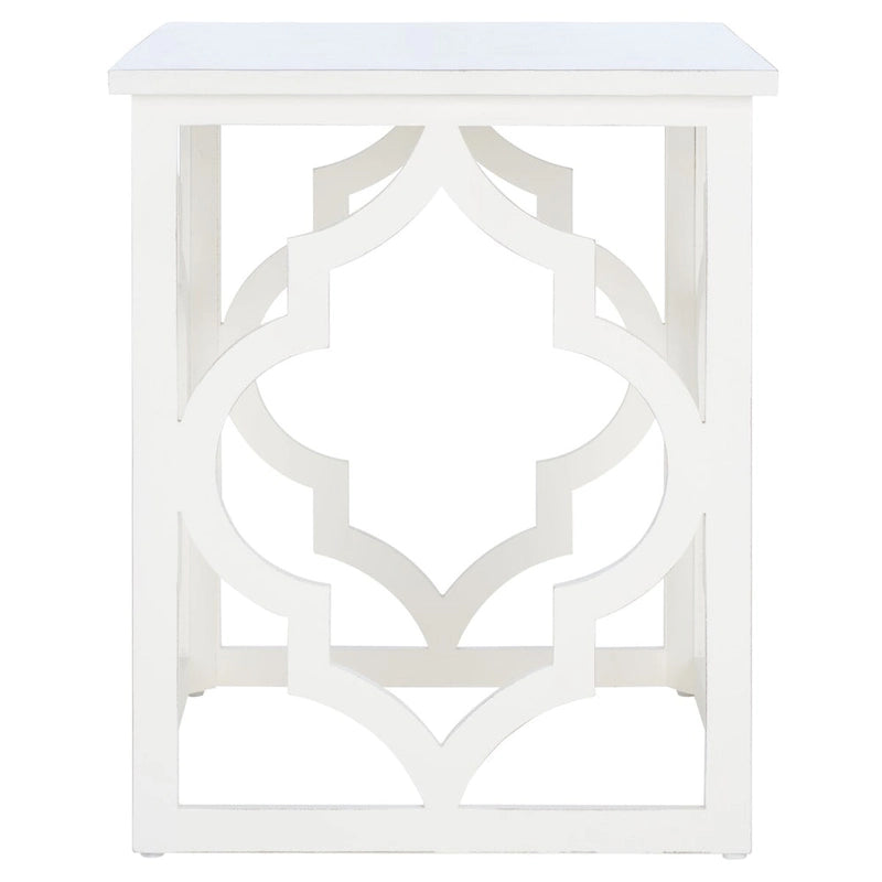 SAFAVIEH Grayce Trellis Silver Leaf End Table. - 19 W x 19 D x 23 H - 19Wx19Dx23H