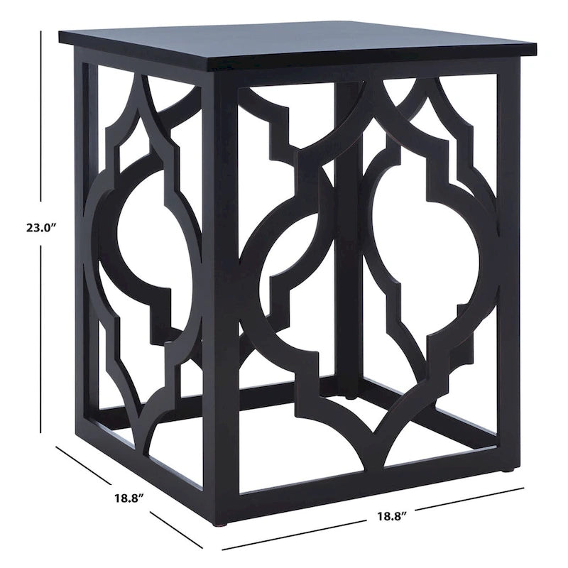SAFAVIEH Grayce Trellis Silver Leaf End Table. - 19 W x 19 D x 23 H - 19Wx19Dx23H