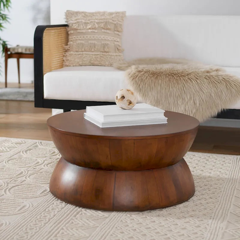 SAFAVIEH Mattye Modern Contemporary Round Coffee Table. - 30 W x 30 L x 14 H - 30Wx30Dx14H