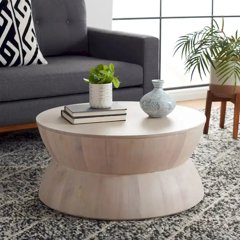 SAFAVIEH Mattye Modern Contemporary Round Coffee Table. - 30 W x 30 L x 14 H - 30Wx30Dx14H