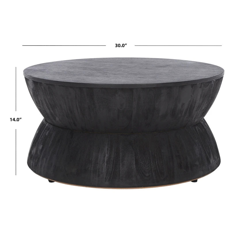 SAFAVIEH Mattye Modern Contemporary Round Coffee Table. - 30 W x 30 L x 14 H - 30Wx30Dx14H