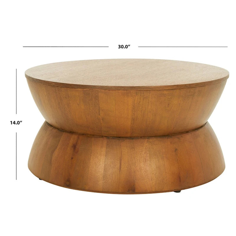 SAFAVIEH Mattye Modern Contemporary Round Coffee Table. - 30 W x 30 L x 14 H - 30Wx30Dx14H