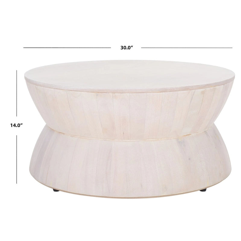 SAFAVIEH Mattye Modern Contemporary Round Coffee Table. - 30 W x 30 L x 14 H - 30Wx30Dx14H