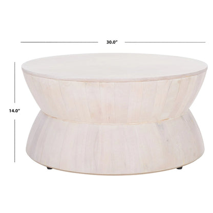 SAFAVIEH Mattye Modern Contemporary Round Coffee Table. - 30 W x 30 L x 14 H - 30Wx30Dx14H