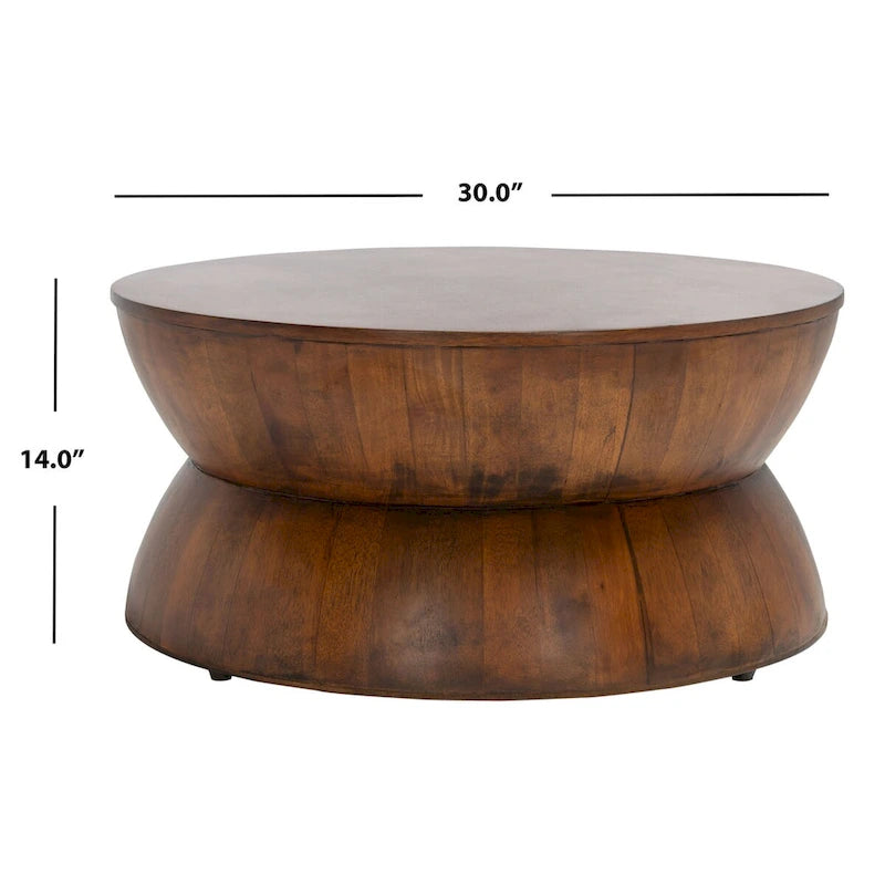 SAFAVIEH Mattye Modern Contemporary Round Coffee Table. - 30 W x 30 L x 14 H - 30Wx30Dx14H