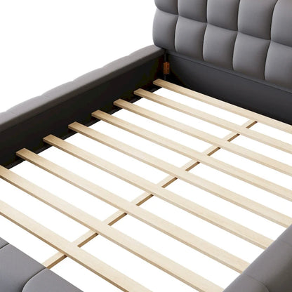 Queen Size Platform Bed Frame with Thick Fabric