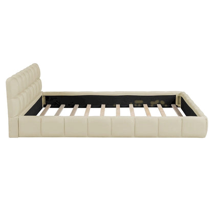 Queen Size Platform Bed Frame with Thick Fabric