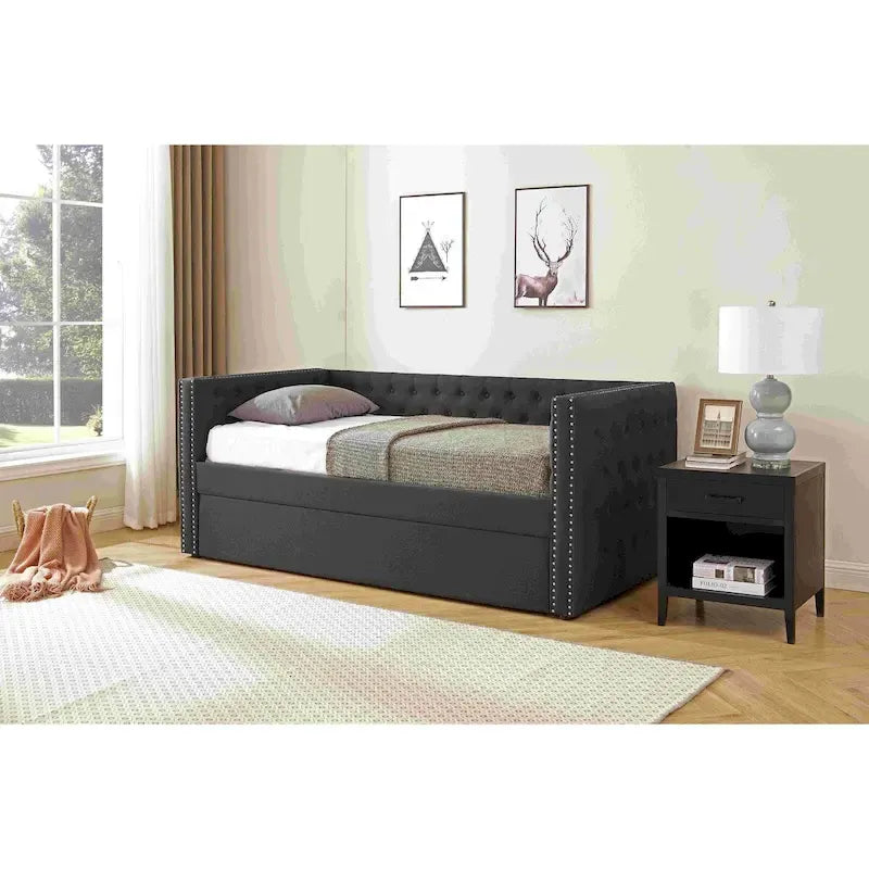 Upholstered Daybed With Drawers