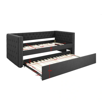 Upholstered Daybed With Drawers