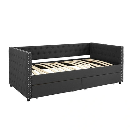Upholstered Daybed With Drawers