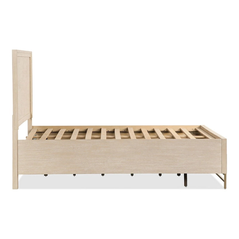 Furniture of America Drayden Transitional Solid Wood Platform Bed Frame with Footboard Drawers