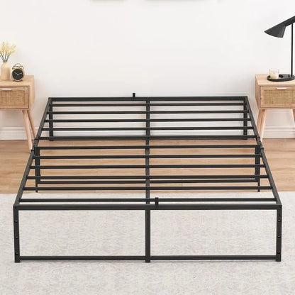 14 inch Platform Frame, with 3 in 1 Steel Support, No Box Spring Needed, Load Up to 800Lbs