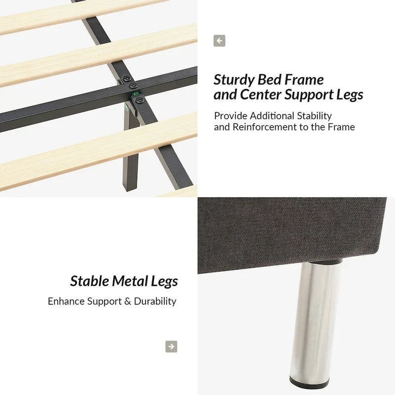 Jose Traditional 61.5 Stylish Tufted Bed with Storage Headboard and Warm Night Light by HULALA HOME