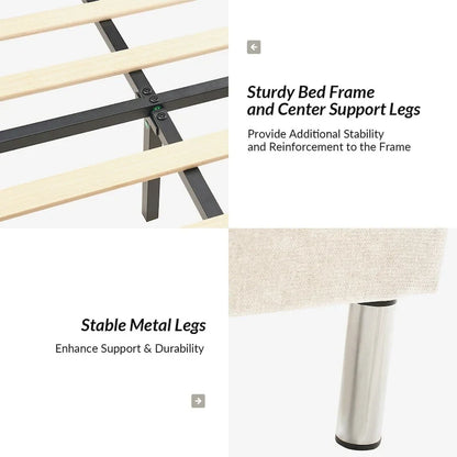 Jose Traditional 61.5 Stylish Tufted Bed with Storage Headboard and Warm Night Light by HULALA HOME