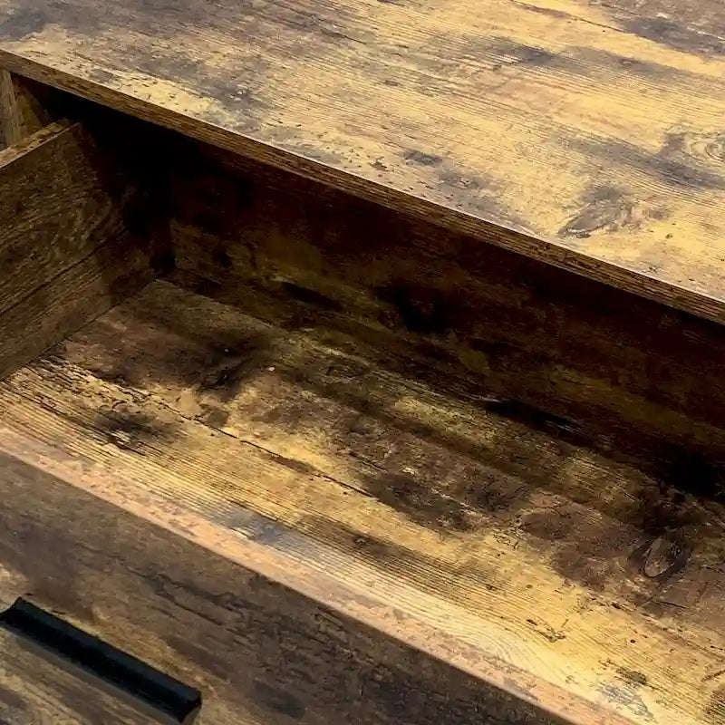 Rustic Brown 6 Drawer Dresser or Set of 2 Nightstands