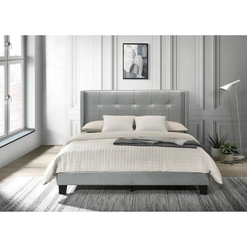 Evelyn Twin Upholstered Platform Bed