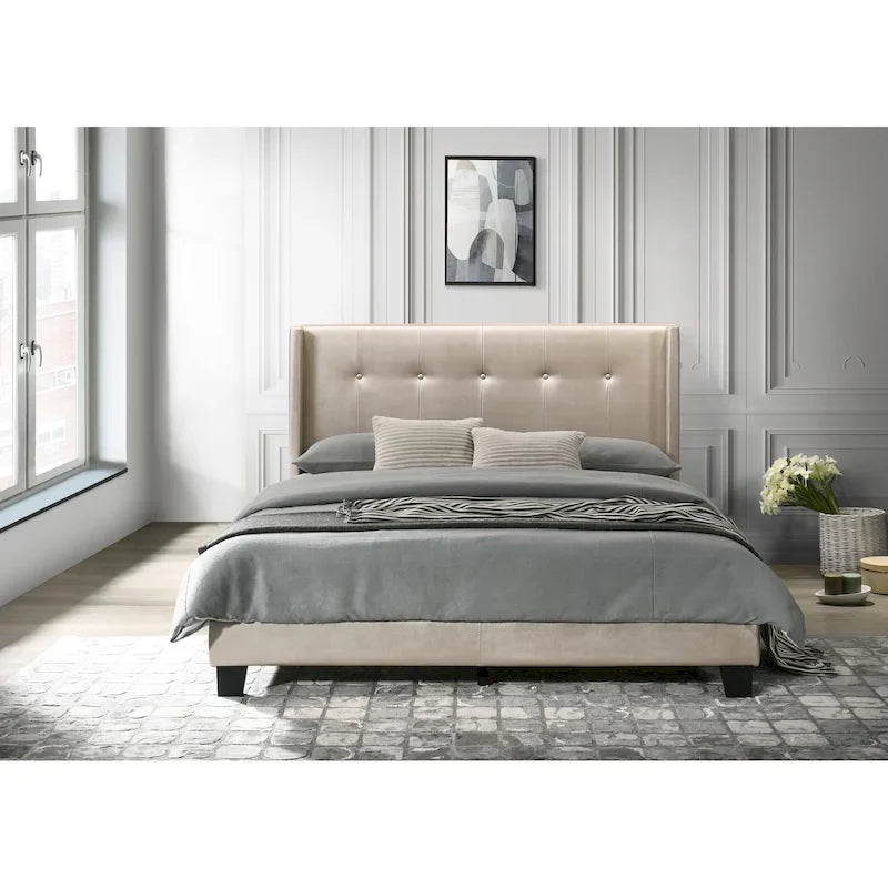 Evelyn Twin Upholstered Platform Bed