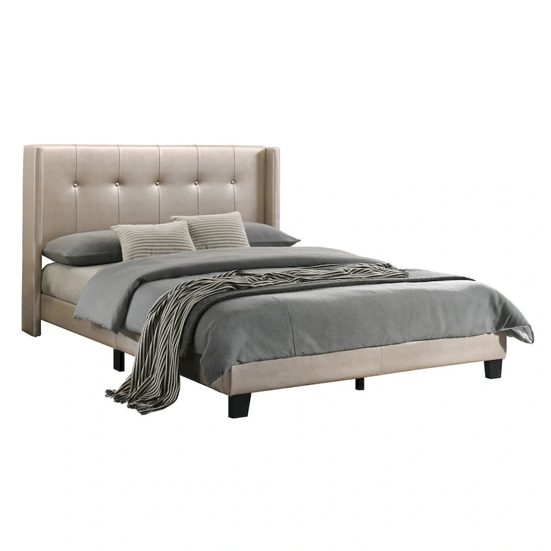Evelyn Twin Upholstered Platform Bed
