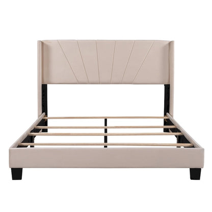 Velvet Upholstered Platform Bed