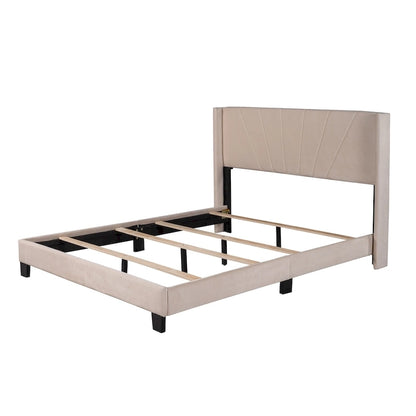 Velvet Upholstered Platform Bed