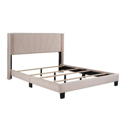 Velvet Upholstered Platform Bed