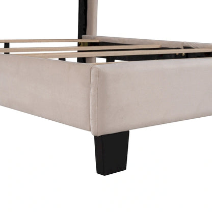 Velvet Upholstered Platform Bed