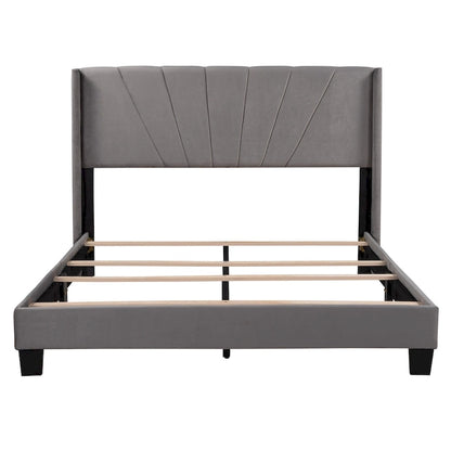 Velvet Upholstered Platform Bed