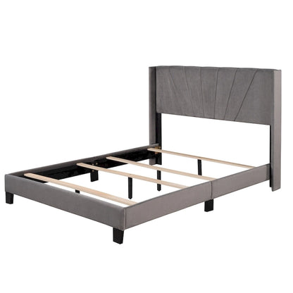 Velvet Upholstered Platform Bed