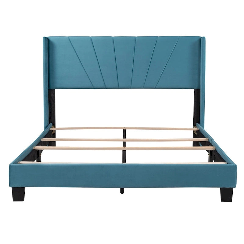 Velvet Upholstered Platform Bed