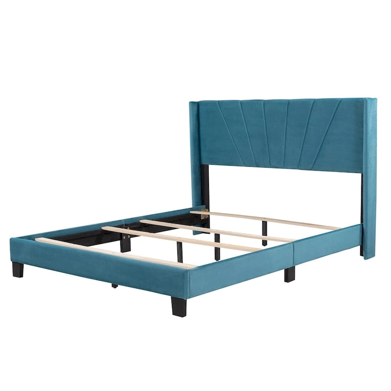 Velvet Upholstered Platform Bed