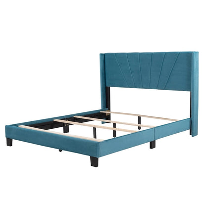 Velvet Upholstered Platform Bed