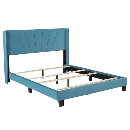 Velvet Upholstered Platform Bed