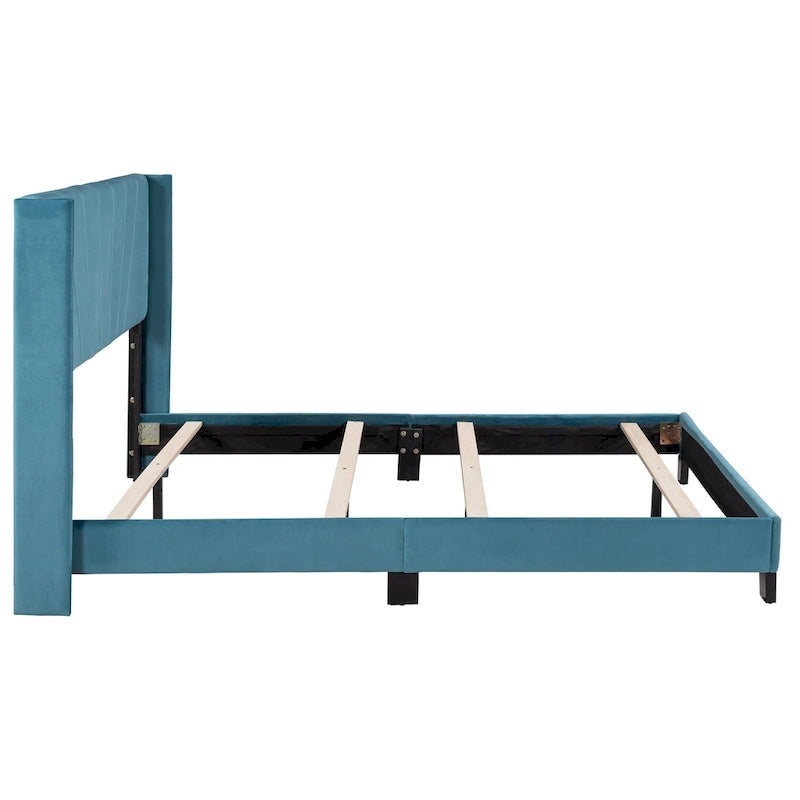 Velvet Upholstered Platform Bed