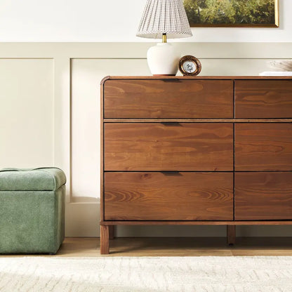 Middlebrook Curved Top Solid Wood 6-Drawer Dresser